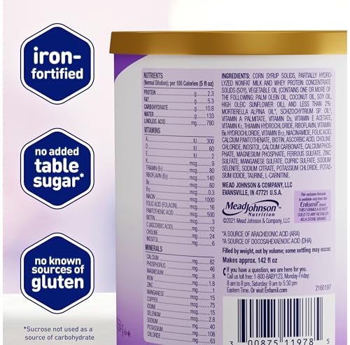 Enfamil Gentlease Baby Formula, Clinically Proven to Reduce Fussiness, Crying, Gas & Spit-up in 24 hours, Brain-Building Omega-3 DHA & Choline, Infant Formula Powder, Baby Milk, 19.9 Oz Can, 4 Count