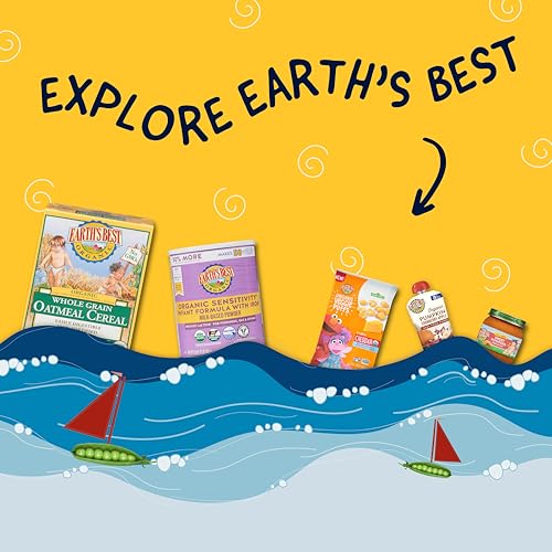 Earth's Best Organic Baby Food Pouches, Stage 2 Wholesome Breakfast Puree for Babies 6 Months and Older, Organic Apple Raisin Oat Puree, 3.5 oz Resealable Pouch (Pack of 12) (Packaging May Vary)