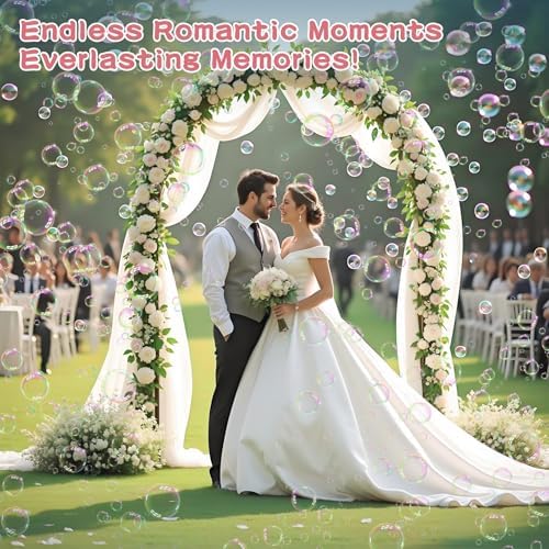 Bubble Machine Gun Kids Toys, Bubble Gun with Colorful Lights and Thousands Bubbles, Outdoor Toy Birthday Party Favors for Boys Girls Age 3 4 5 6 7 8 9 10 11 12 Years Old