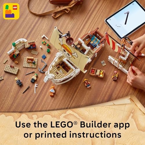 LEGO ONE Piece The Going Merry Pirate Ship Building Blocks - Pretend Play Adventure Toy for Boys & Girls, 10+ - Straw Hat Crew Toy Figures & Playset for Anime Fans - Gift Idea for Birthdays - 75639