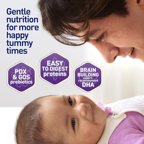 Enfamil NeuroPro Gentlease Baby Formula, Brain Building DHA, HuMO6 Immune Blend, Designed to Reduce Fussiness, Crying, Gas & Spit-up in 24 Hrs, has Prebiotics to Promote Softer Stools, Baby Milk, 35.2 Oz (Pack of 4)