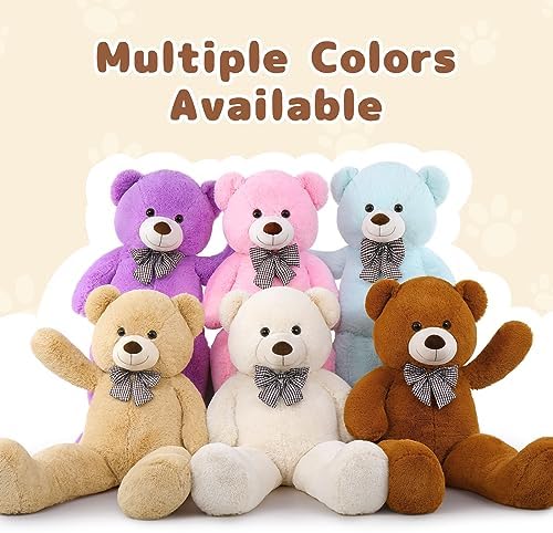MaoGoLan Giant Teddy Bear Plush Toy - Ultra Soft & Cute Large Stuffed Animal 39 inches, Perfect for Baby Showers, Birthdays, Valentine’s Day Gifts (Kids, Couples, Family),Beige