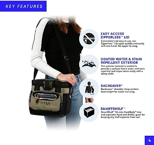 Titan by Arctic Zone 30 Can Zipperless Soft Cooler with HardBody Liner