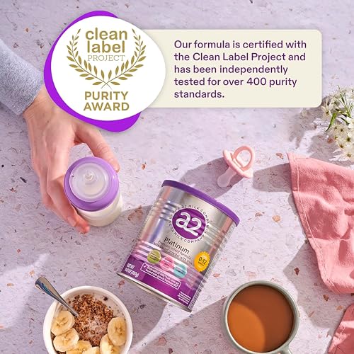 a2 Platinum® Premium Infant Formula for Babies Ages 0-12 Months, Whole Milk Powder-Based Formula with Iron, Nutritionally Complete, Made with Pure and Natural a2 Milk®, 31.7- oz Can