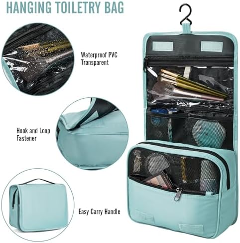 Veken 8 Set Packing Cubes for Travel Essentials, Suitcase Organizer Bags in 4 Sizes, Carry-On Luggage Accessories with Large Laundry & Hanging Toiletry Bag, Must-Have for Airplane, Road Trip & Camping