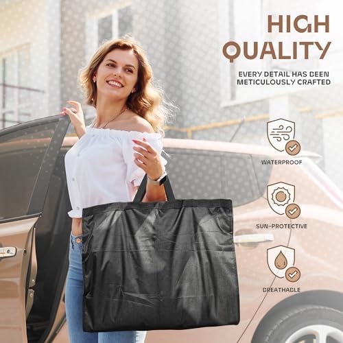 Travel Garment Bag with Zipper Pocket, Suit Bag for Suits, Dresses, Coats