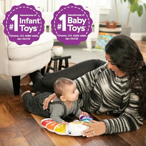 Baby Einstein Glow & Discover Light Bar Musical Activity Station and Tummy Time Toy, Montessori Cause and Effect Early Learning for 3-36 months