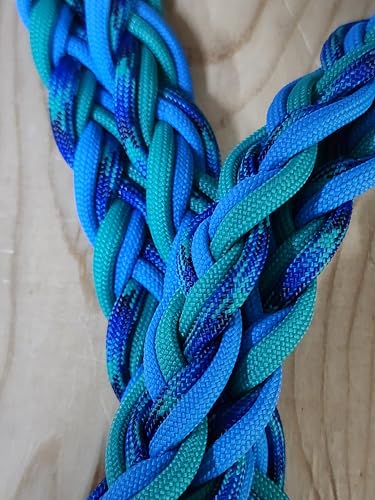 Bridleless Neck Rope Liberty Horse Tack Handmade Braided in Lite Blue/Green by KatzHorseWear