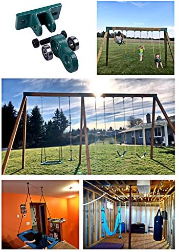 Heavy Duty Black Swing Hangers Screws Bolts Included Over 5000 lb Capacity Playground Porch Yoga Seat Trapeze Wooden Sets Indoor Outdoor 2 Pack