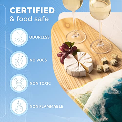 CRAFT RESIN 1 Gallon Crystal Clear Epoxy Resin Kit with Pumps - Food Safe & UV Resistant for DIY Art, Wood, Jewelry Making, Coasters, Mold Casting Resin Epoxy - Low Viscosity for Beginners & Pros