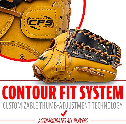 Franklin Sports Baseball and Softball Glove - Fieldmaster Adult + Youth Baseball Gloves - Men's + Women's Infield + Outfield Mitt