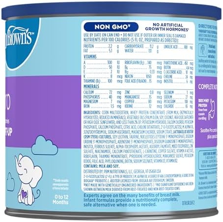 Good Start | Dr. Brown's Soothe Pro, Baby Formula Powder, for Sensitive Tummies, Gas, Fussiness and Spit-Up, Infant Formula with Probiotics, DHA, Non-GMO,19.4 Ounce