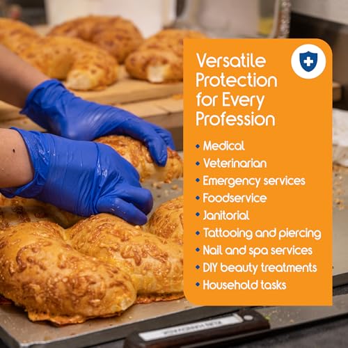 Inspire Nitrile Gloves Medical Examination | 4.5 Grade The Original Quality Stretch Cobalt Blue | Disposable Latex Free Case of 1000 (Size M)