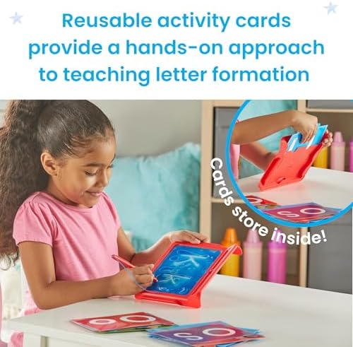 hand2mind Letter Tracing Sensory Pad, Reusable Handwriting Practice for Kids 3-5, Learn to Write, Letter Tracing Board, Toddler Writing Practice, Montessori Alphabet Toys, Preschool Learning Toys