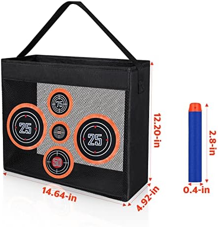 600PCS Refill Bullets Fit for Nerf Guns N-Strike Elite Series Blasters Toy Guns Darts with Portable Shooting Practice Target Toy Storage Mesh Bag