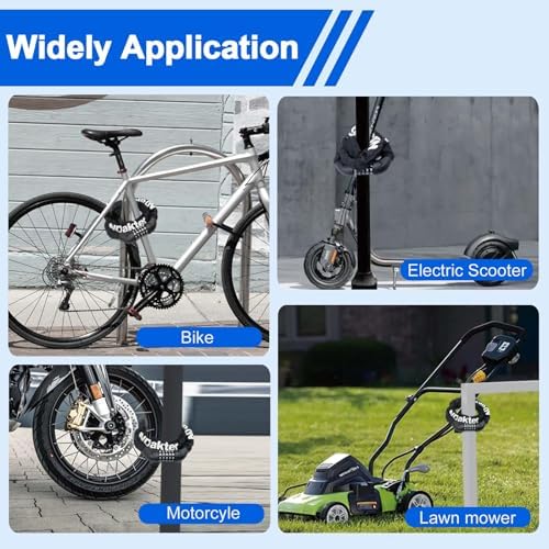NDakter Bike Chain Lock, 5 Digit Combination Heavy Duty Anti Theft Bicycle Chain Lock,2.62/3.2/4.27/5/6Ft Long Security Resettable Bike Locks for Bike, Bicycle, Scooter, Door, Gate, Fence-4/6mm Thick