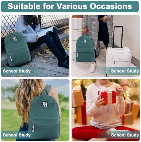 School Backpack for Teen Girls Bookbags Elementary High School Corduroy Laptop Bags Women Travel Daypacks