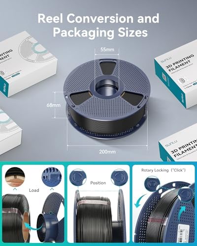 SUNLU PETG Filament 1.75mm 10KG Bundle, Individually Vacuum-Sealed, 3D Printer Filament 10kg, 1kg per Spool, 10 Pack, 10 Colors, Black+White+Grey+Blue+Red+Green+Orange+Yellow+Pink+Transparent
