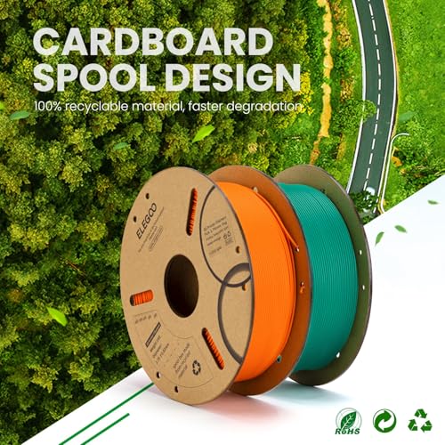 ELEGOO PLA Plus Filament 1.75mm Neon Green 1KG, PLA+ Tougher and Stronger 3D Printer Filament Pro Dimensional Accuracy +/- 0.02mm, 1kg Spool(2.2lbs) Fits for Most FDM 3D Printers