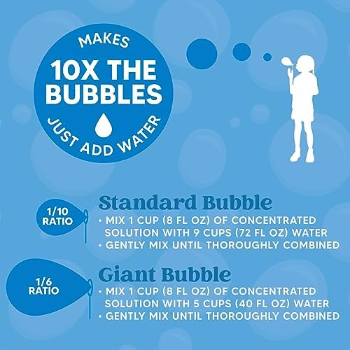 JOYIN 32 oz Bubble Solution Refills (Close to 1L/ 2.5 Gallon), Concentrated Solution for Bubble Machine, Wands, Blower, Easter (Orange)