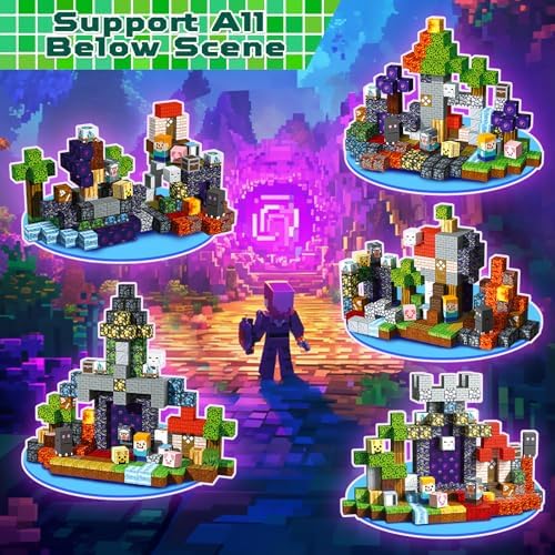 200 PCS 0.8in Magnetic Blocks - Magnet Toys for Kids, Magnetic Building Blocks Cubes, Stacking Magnets, School STEM Toys Birthday Gifts for Boys and Girls Age 3+ Years Old (Theme: Portal)