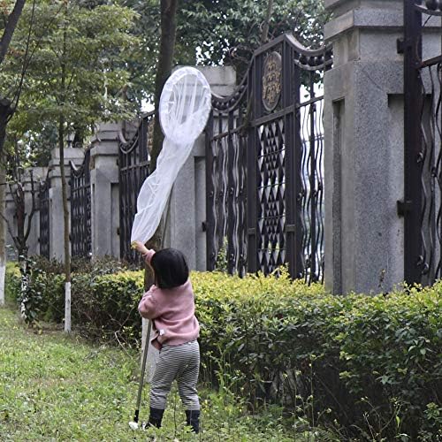 RESTCLOUD Insect and Butterfly Net with 14" Ring, 32" Net Depth, Handle Extends to 59 Inches