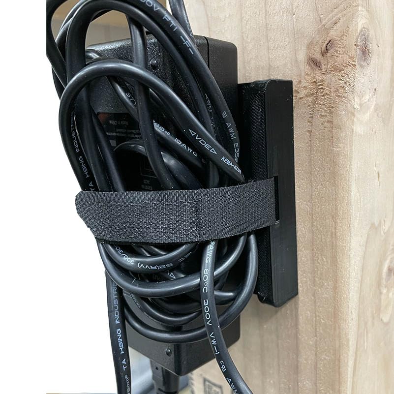 Universal power supply/brick wall or cabinet mount bracket (BULK Qty: 4) - Black Med