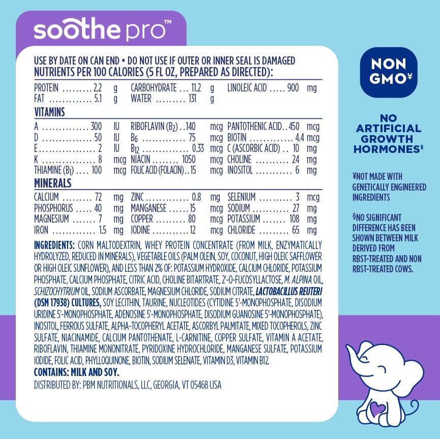 Good Start | Dr. Brown's Soothe Pro, Baby Formula Powder, for Sensitive Tummies, Gas, Fussiness and Spit-Up, Infant Formula with Probiotics, DHA, Non-GMO,19.4 Ounce