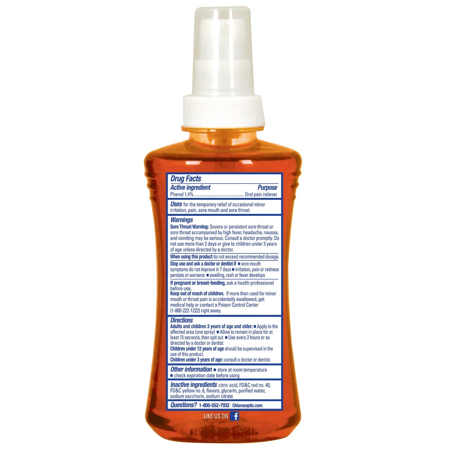 Chloraseptic Sore Throat Spray, Citrus, 6 fl oz, 1 Bottle (Pack of 2)