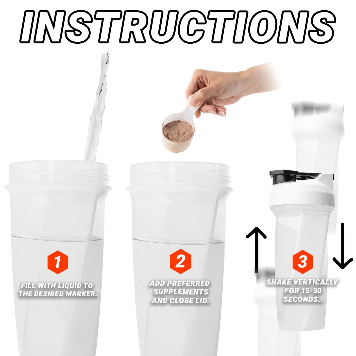 HELIMIX 2.0 Vortex Blender Shaker Bottle Holds upto 28oz | No Blending Ball or Whisk | USA Made | Portable Pre Workout Whey Protein Drink Shaker Cup | Mixes Cocktails Smoothies Shakes | Top Rack Safe
