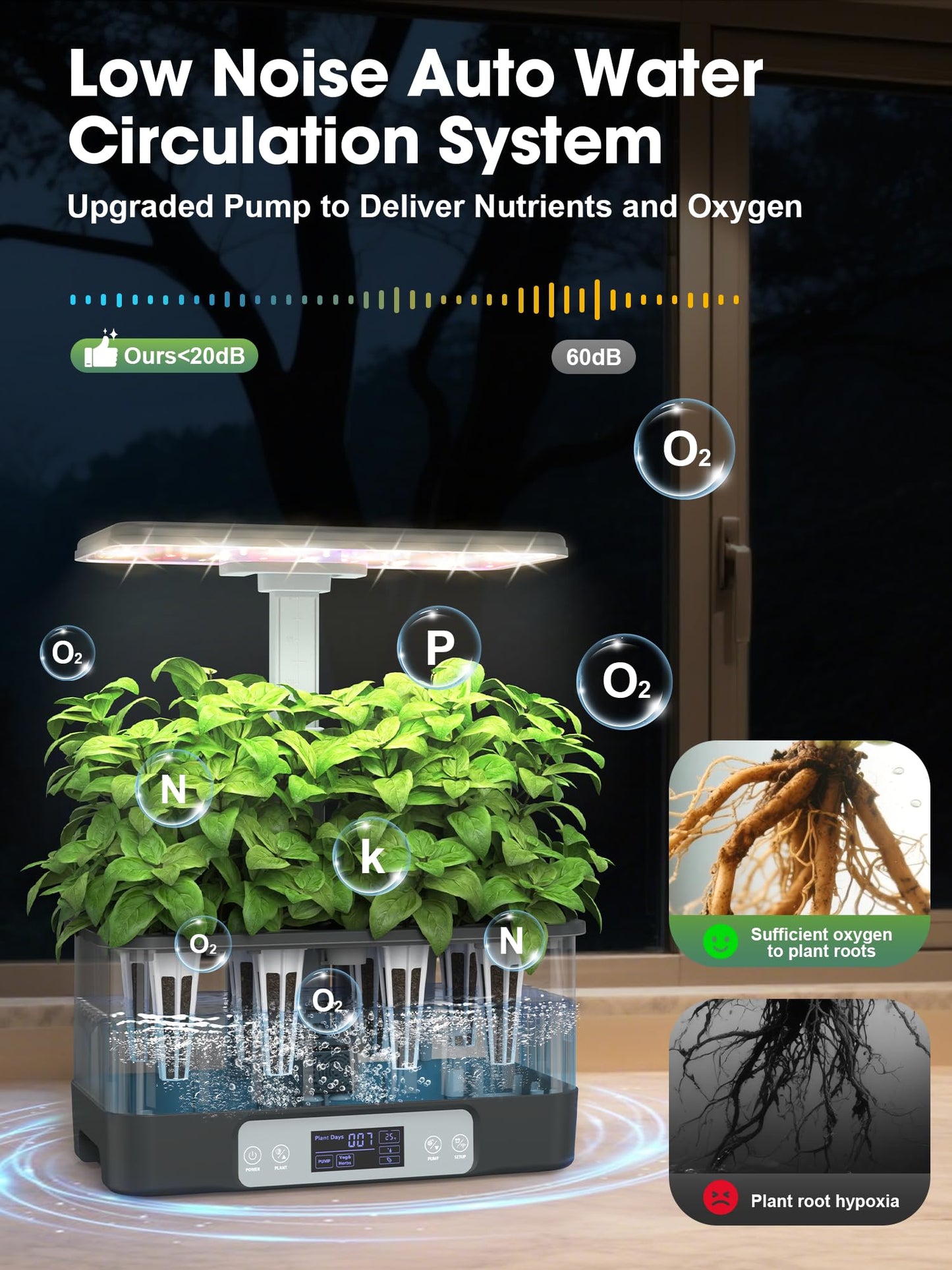 Homeleafy Hydroponics Growing System Kit, 8 Pods Smart Indoor Herb Garden with WiFi App Control, Seeds Pod Kit,LED Grow Light,Stainless Steel Herbs Planter for Lettuce,Basil,Gardening Gifts