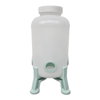 Quail Feeder Container with Feeding Ports and Stand | Ports are 3D Printed | Made in USA (4-Quart, Mint Green)