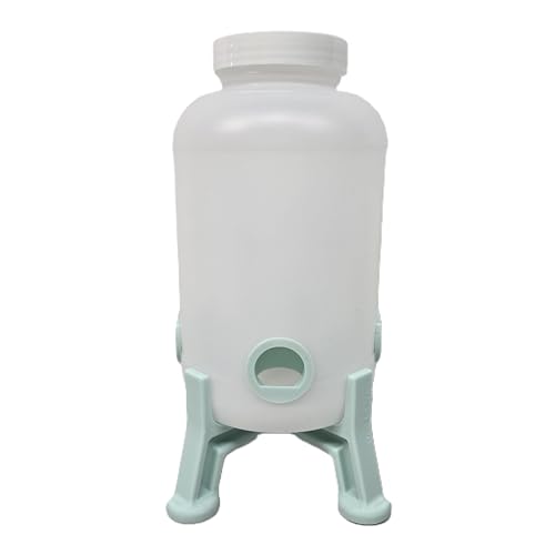 Quail Feeder Container with Feeding Ports and Stand | Ports are 3D Printed | Made in USA (4-Quart, Mint Green)