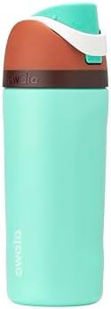 Owala Kids FreeSip Insulated Stainless Steel Water Bottle with Straw for Sports, Travel, and School BPA-Free Sports Water Bottle, 16 oz, Mint Chocolate