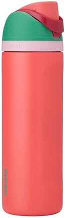 Owala FreeSip Insulated Stainless Steel Water Bottle with Straw for Sports, Travel, and School BPA-Free Sports Water Bottle, 24 oz, Strawberry Field