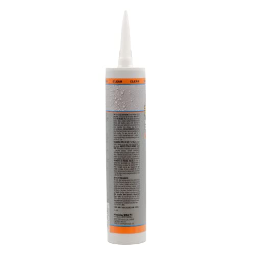 Gorilla Waterproof Caulk & Seal Silicone Sealant, 10Oz Cartridge (Pack of 2) - Clear Caulking Sealant for Kitchen, Window, Bath, Marine, Door and More