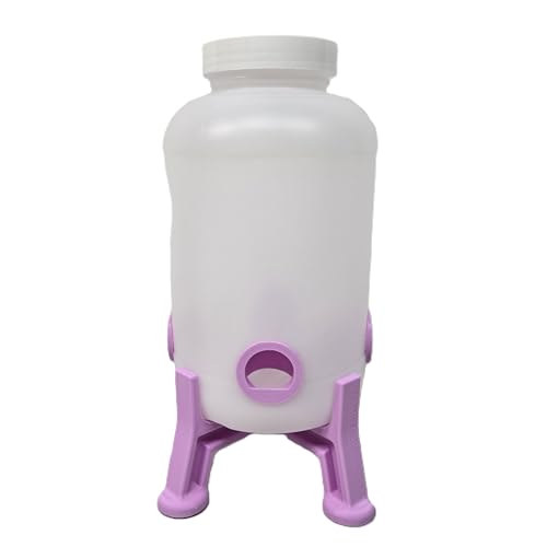 Quail Feeder Container with Feeding Ports and Stand | Ports are 3D Printed | Made in USA (4-Quart, Lavender)