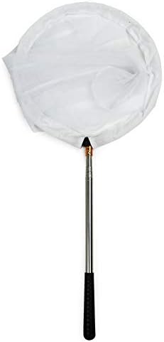 RESTCLOUD Insect and Butterfly Net with 16" Ring, 36" Net Depth, Handle Extends to 59 Inches (16" Ring, 59" Stainless Handle)
