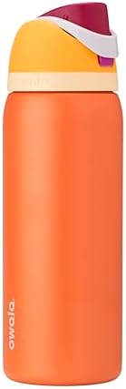 Owala FreeSip Insulated Stainless Steel Water Bottle with Straw for Sports, Travel, and School BPA-Free Sports Water Bottle, 32 oz, Citrus Crush