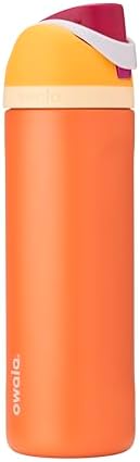 Owala FreeSip Insulated Stainless Steel Water Bottle with Straw for Sports, Travel, and School BPA-Free Sports Water Bottle, 24 oz, Citrus Crush
