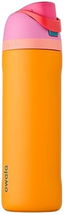 Owala FreeSip Insulated Stainless Steel Water Bottle with Straw for Sports, Travel, and School BPA-Free Sports Water Bottle, 24 oz, Tropical