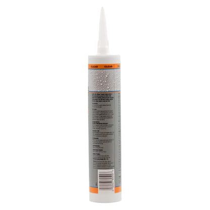 Gorilla Waterproof Caulk & Seal Silicone Sealant, 10Oz Cartridge (Pack of 2) - Clear Caulking Sealant for Kitchen, Window, Bath, Marine, Door and More