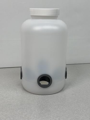 Quail Feeder Container with Feeding Ports and Stand | Ports are 3D Printed | Made in USA (4-Quart, Army Green)