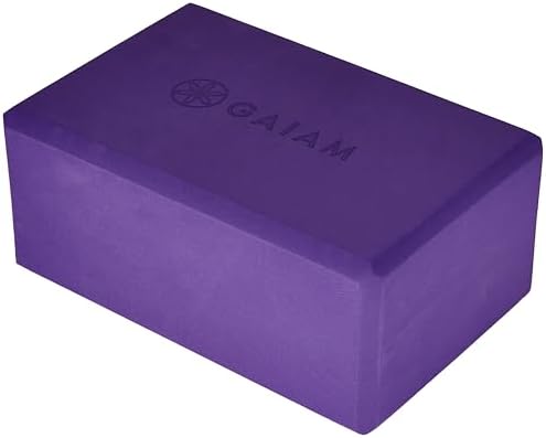 Gaiam Yoga Block - Supportive Latex-Free Eva Foam - Soft Non-Slip Surface with Beveled Edges for Yoga, Pilates, Meditation - Yoga Accessories for Stability, Balance, Deepen Stretches