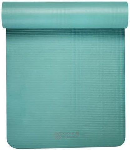 Gaiam Essentials Thick Yoga Mat Fitness & Exercise Mat with Easy-Cinch Carrier Strap,72"L X 24"W X 2/5 Thick, 10mm