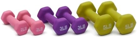 Amazon Basics Neoprene Dumbbell Hand Weights for Exercise and Muscle Toning
