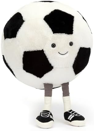 Jellycat Amuseables Soccer Ball Stuffed Toy, 12 inches - Soccer Ball Plush Gift for Sports Fans