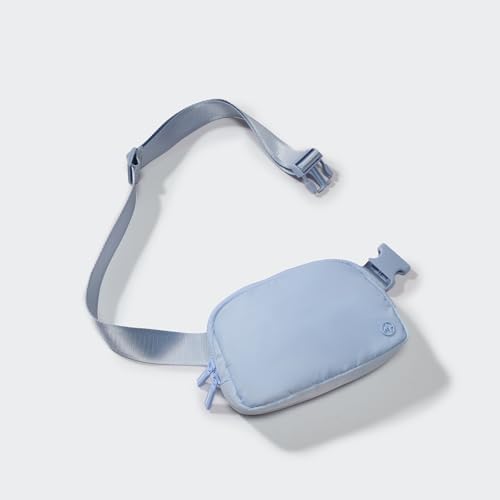 Pander Two Way Zipper Fanny Pack Nylon Everywhere Belt Bag for Women, Water Repellent Waist Packs, Crossbody Bags with Adjustable Strap (Windmill Blue).