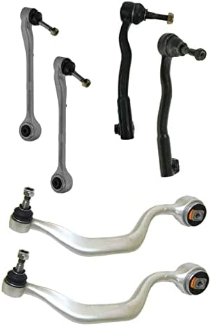 TRQ Front Steering & Suspension Kit Control Arm with Ball Joint Tie Rod Compatible with 1997-2003 BMW 540i 2000-2003 M5