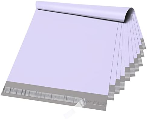 Metronic Poly Mailers 14.5X19 100 Pack, Strong Adhesive Shipping Bags for Clothing, Waterproof and Tear-Proof Packaging Bags Mailers Poly Bags for Shipping Envelopes in Lilac Purple
